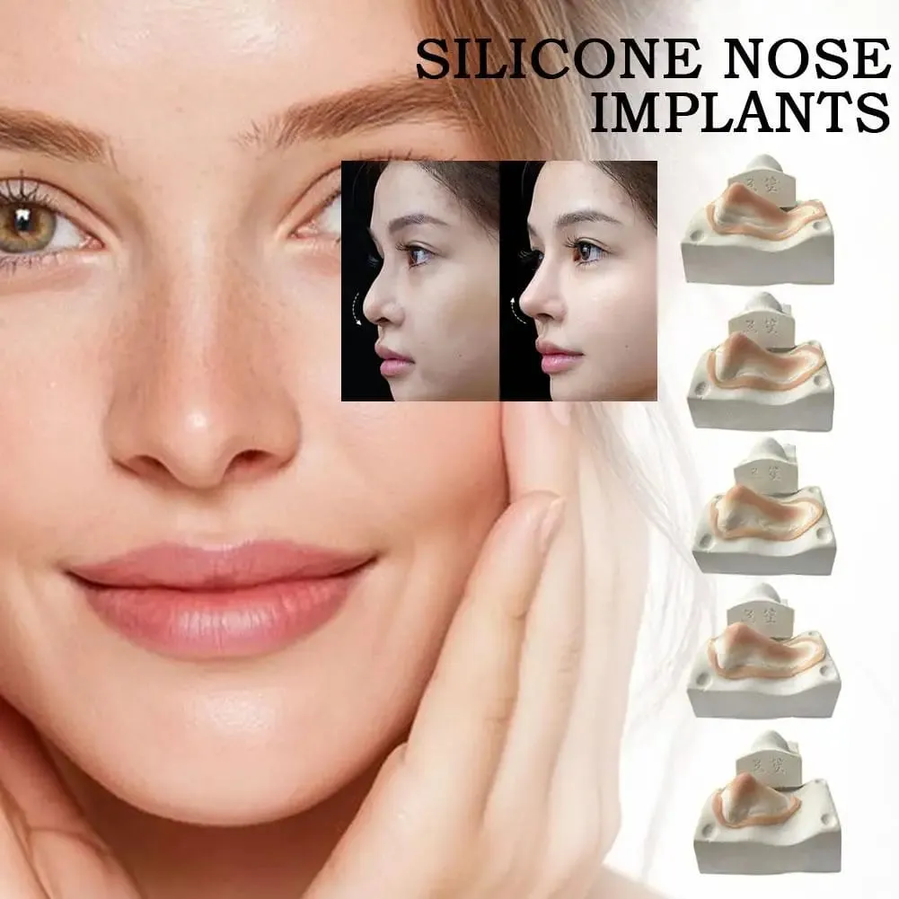 1Pc Realistic Silicone Fake Nose & Chin Prosthetic Reusable Skin-Friendly3D Fake Nose Special Effects Makeup Tools for Cosplay