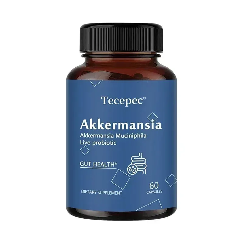 Akkermansia Muciniphila Cápsulas Probióticas Ativas Apoiam a Digestão Saúde Intestinal Promovem o Equilíbrio da Flora Intestinal