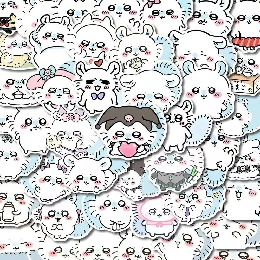 jiyi 54pcs Stickers ちいかわFlying Squirrel モモンガ Cute Cartoon Super Cute Momoka Desktop Mobile Phone Notebook Waterproof Sticker