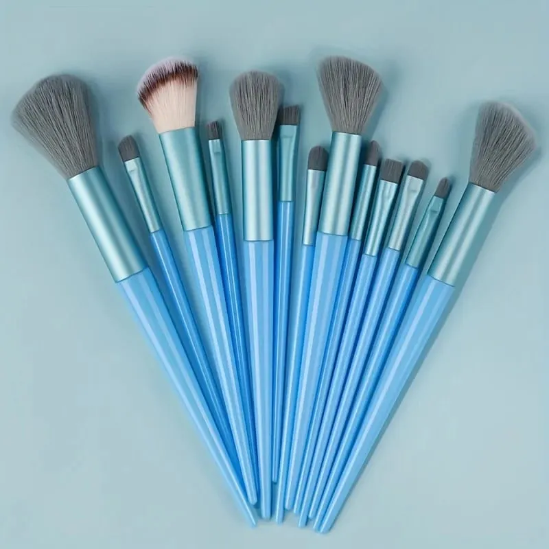 Makeup Brushes Set 13Pcs Premium Synthetic Brush Foundation Powder Blending Concealer Eyeshadow Blush Cosmetics Brushes Travel — image 24