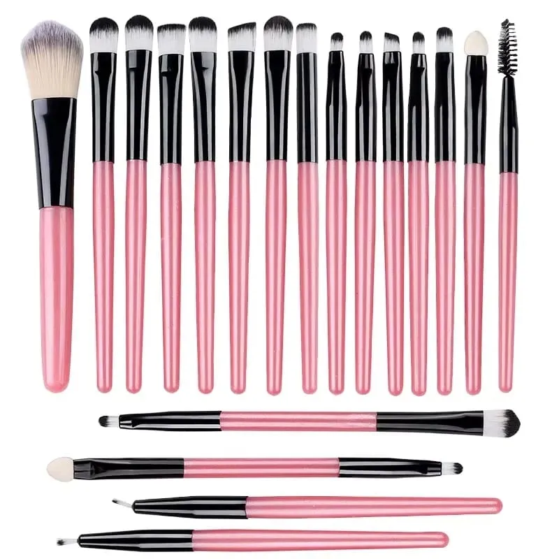 20Pcs Professional Makeup Brushes Set Soft Synthetic Hair Cosmetic Brush for Foundation Eyeshadow Eyebrow Eyeliner Blending Make
