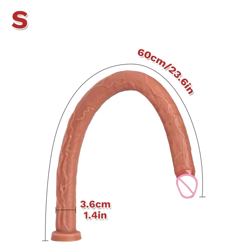 Long Realistic Dildo Silicone Anal Plug Sex Toys For Woman Adult Sex Toys Suction Cup Big Butt plug Gay Lesbian Anus Dilator 18+