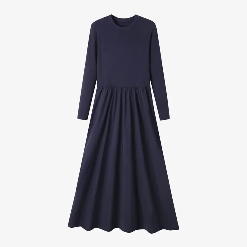 AS AW25 Patchwork dress round neck ribbing top + skirt + cardigan woman clothes