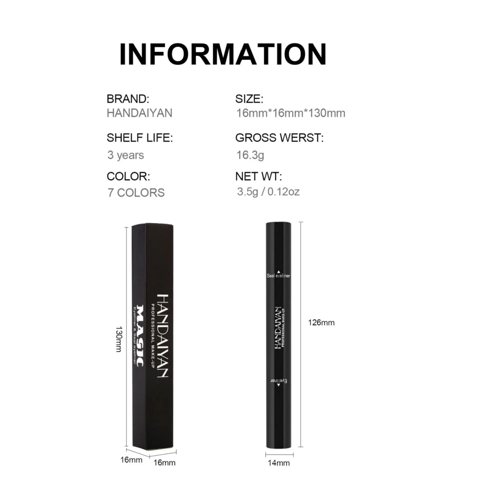 Long Lasting Triangle Liquid Eyeliner Stamp Waterproof Quick Dry No Smudging Eye Cosmetics Tool for Professional Makeup