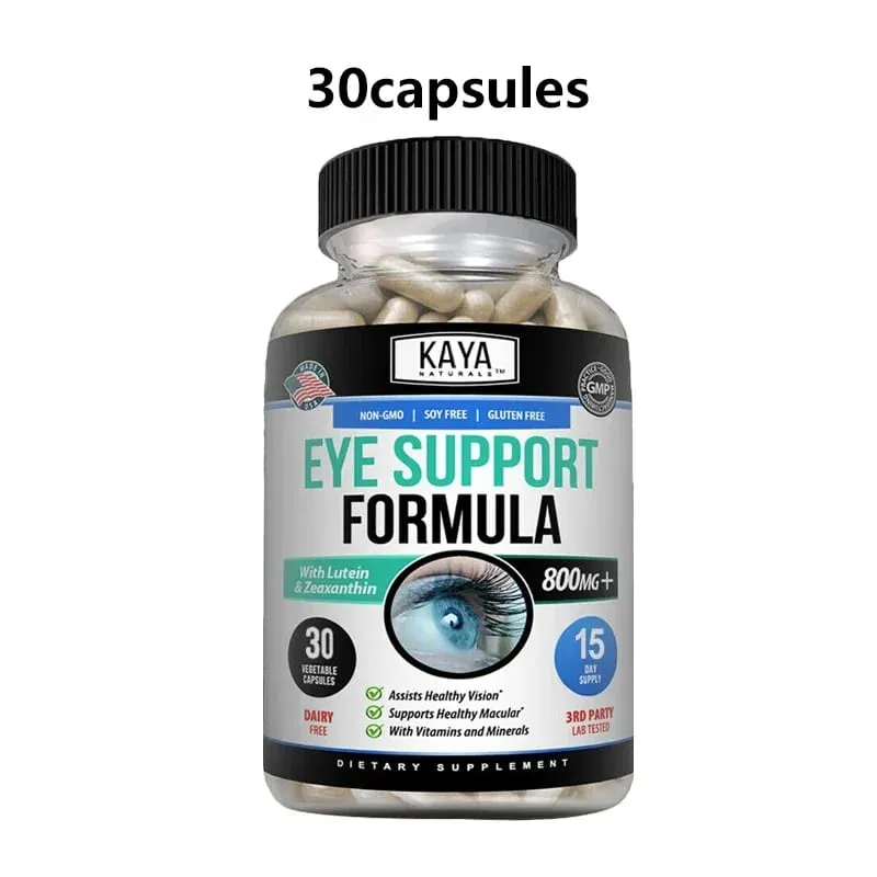 Eye Vitamins Lutein Zeaxanthin and Bilberry Extract Improve Eye Fatigue and Dryness Improve Vision Health