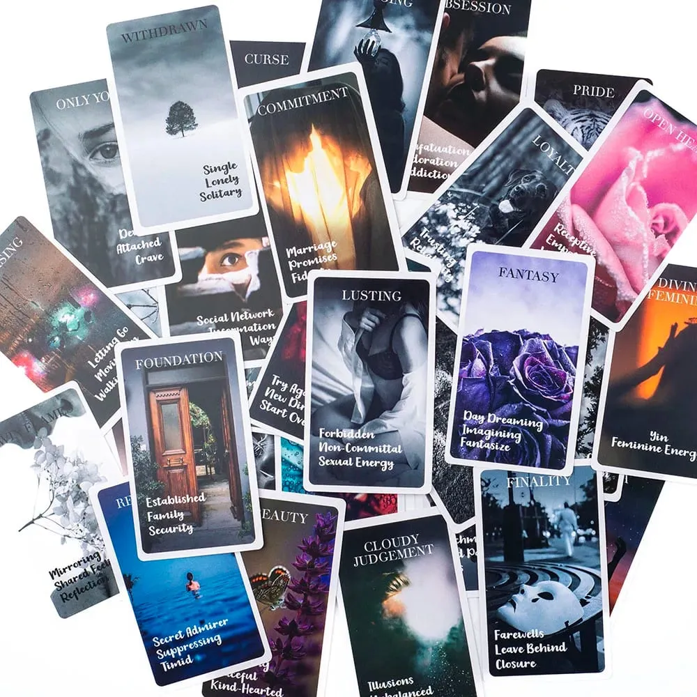 Herzen, verborgene Geheimnisse, Oracle-Deck, 10,3 x 6 cm, Situationskarten, glänzend, Twin Flame-Deck, Gefühle, Botschaften, Deck, 78 Karten — image 6