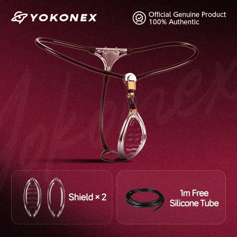 YoKoNex ceinture de chasteté féminine transparente culotte légère noir empereur ceinture de chasteté serrure fétiche jouets sexuels pour adultes