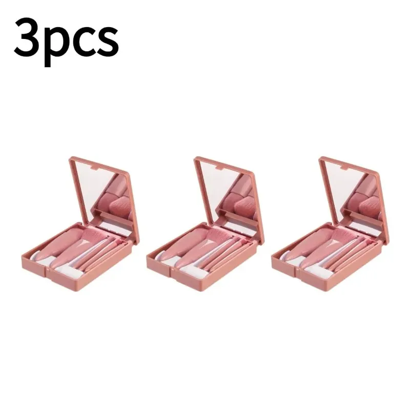 Brushes Small Complete Function Cosmetic Brushes Kit With Case And Mirror 5pcs Travel Size Makeup Brushes Set Mini Makeup
