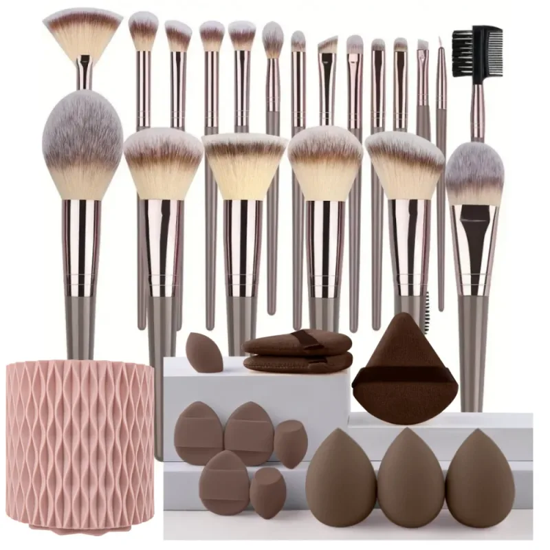 3-20PCS Makeup Brushes Set Eyeshadow Fluffy Foundation Concealer Blush Highlighter Storage Box Female Cosmetics Beauty Tools — image 22