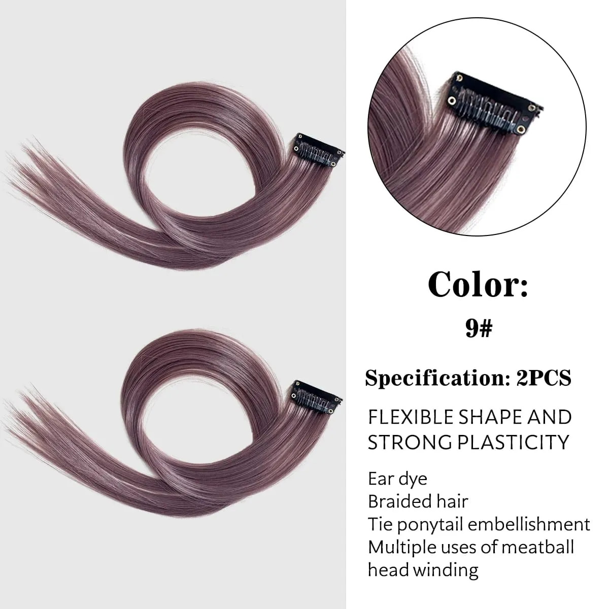 สีสังเคราะห์คลิปในส่วนขยายของผมตรงไฮไลท์ผมริ้วสายรุ้งแขวนผมชิ้นวิกผมสำหรับผู้หญิงพรรค
