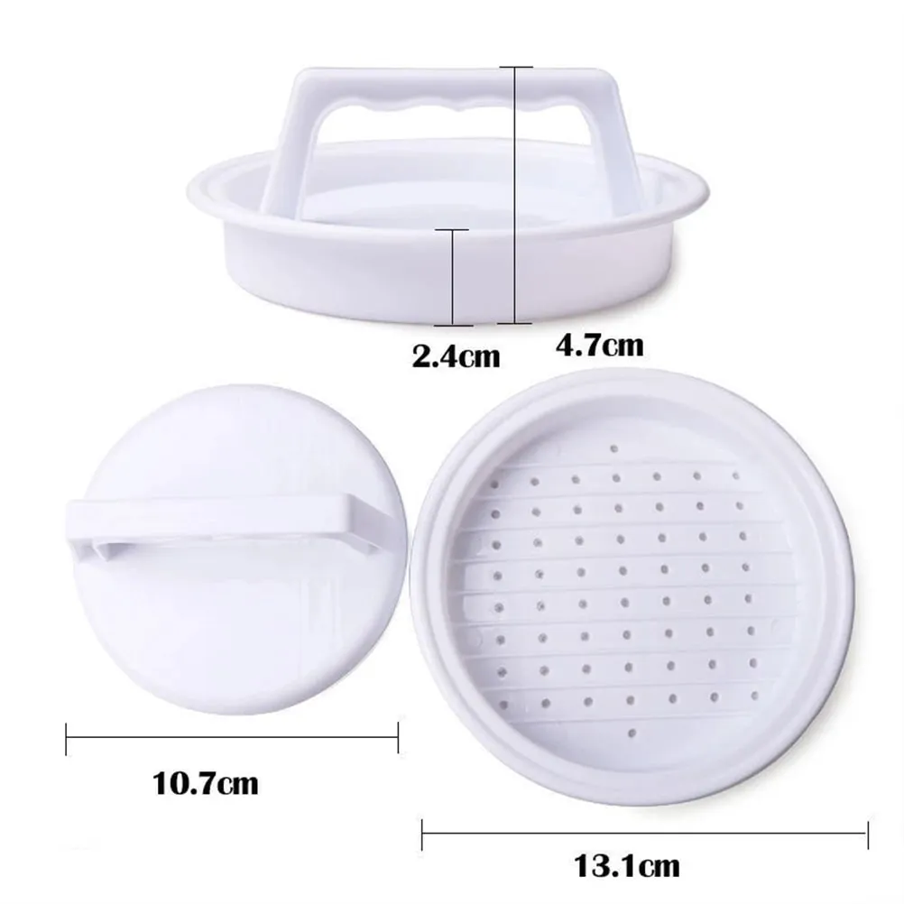 Burger Press Stainless Steel Smash Hamburger Presses Meat Mold for Deli Meats Kitchen Accessories Patties Meat Masher Circular