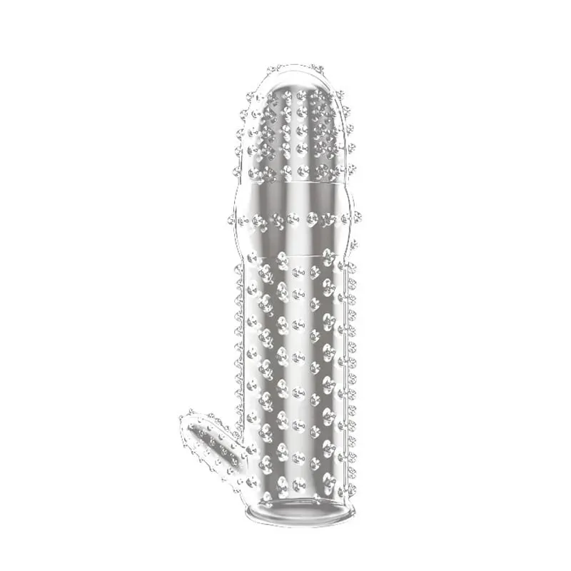 Adult Penis Sleeve Reusable Condoms Sex Toys for Men Delay Ejaculation G Spot Stimulation Safer Contraception Cock Ring Extender — image 7