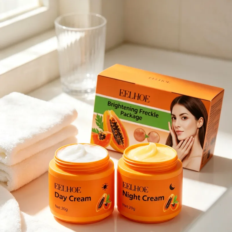 Whitening Freckle Cream Anti Pigment Dark Spot Corrector Lighten Skin Brightening Papaya Cream Day and Night Cream 40g