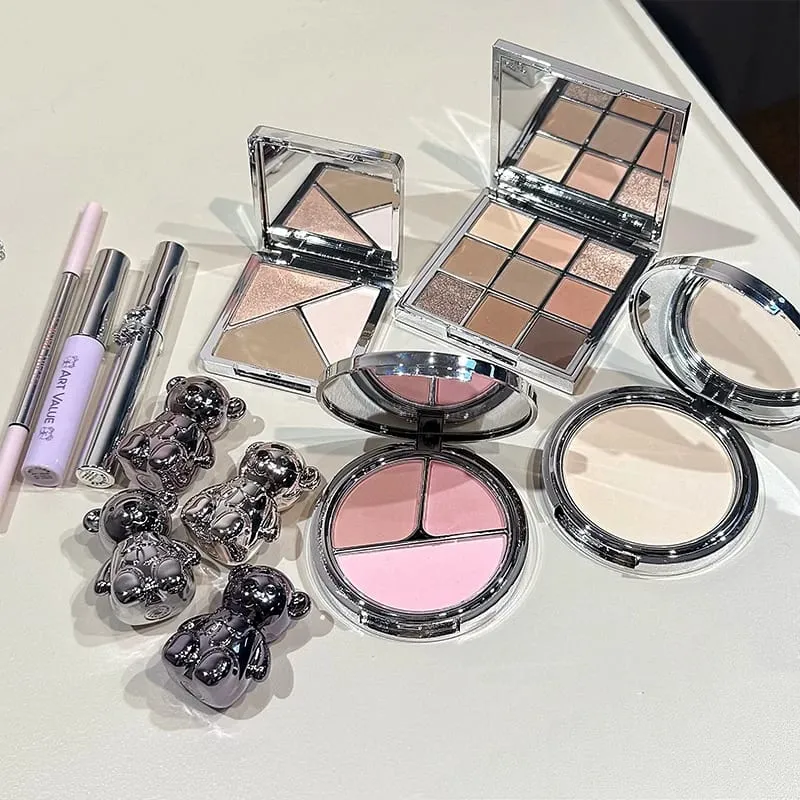 ART VALUE Face Makeup Sets Include 4Lip Mud 1Eyebrow Pen 1Mascara 1Eyebrow Tinted 1Pressed Powder 1Blusher 1Contour 1Eyeshadow — image 6
