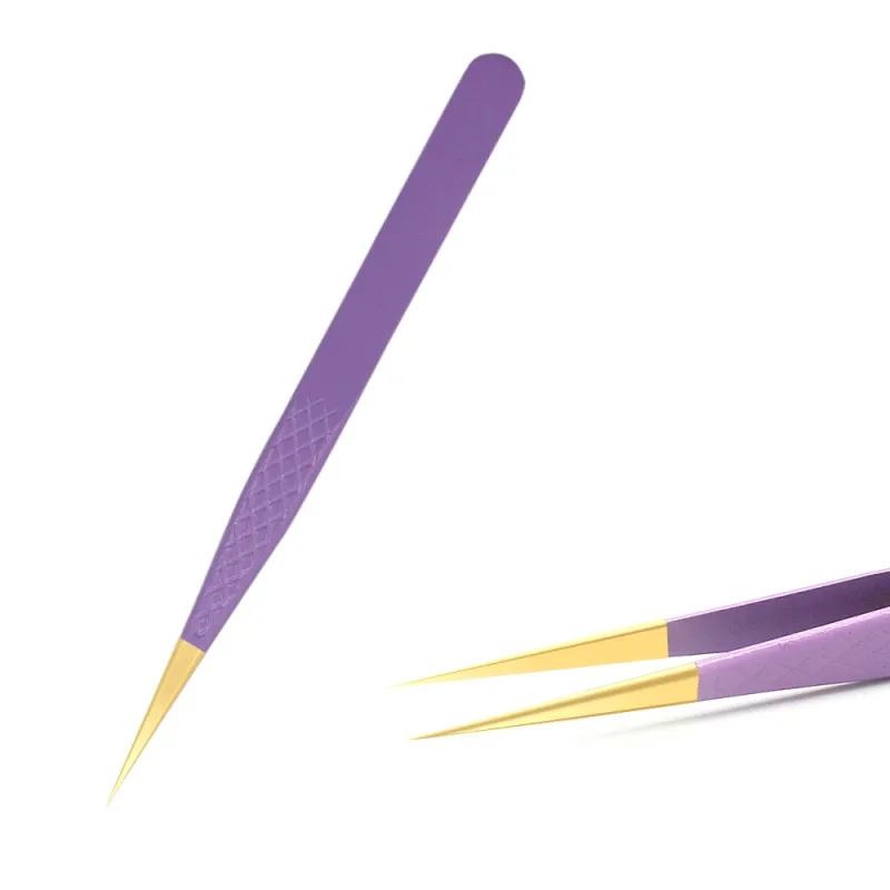 Eyelashes Tweezers Stainless Steel Superhard Tweezers High Precision Anti-static Tweezers For Eyelash Extensions Tools