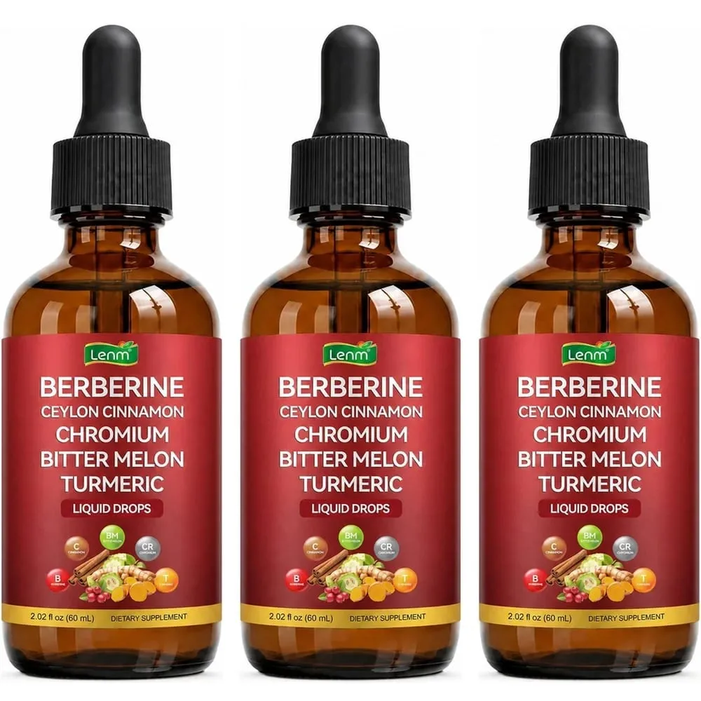 Berberine Complex Drops Metabolic Support 100% Natural Sugar & Alcohol Free Healthy Blood Sugar Balance & Digestive Health