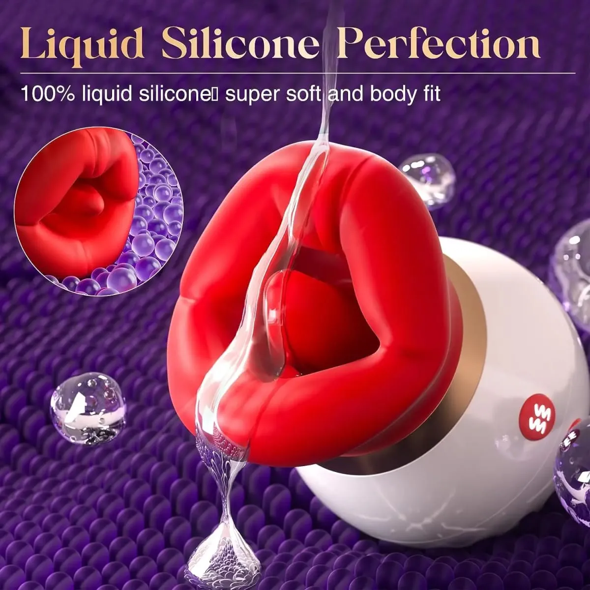 Sugande tunga Slickar Dildo Vibrator Klitoris Bröstvårta G-Spot Fitstimulator Vagina Anal Onani Vuxna Sexleksaker för Kvinna