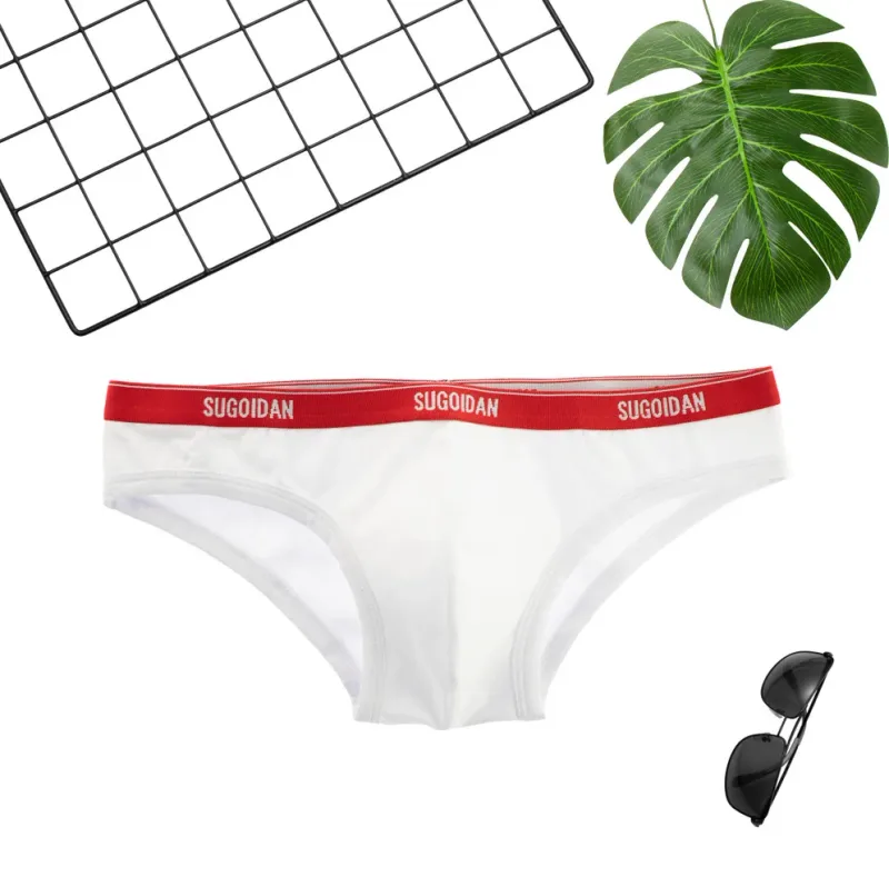Narrow Belt Cotton Men's Sexy Ultra Low Waist Tight Breathable Men's Triangles Small Underwear Bikini