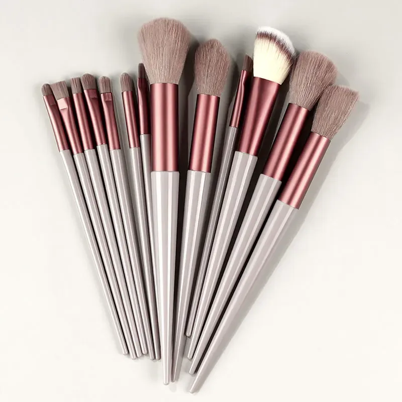 13PCS Makeup Brushes Set Eyeshadow Foundation Highlighter Blush Concealer Female Soft Beauty Tool Puff Beauty Sponges Thumb Puff — image 8