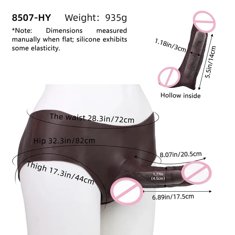 Ultra Gerçekçi Içi Boş Yapay Penis Külot Silikon Külot Strapon Penis Kol Uzatın Pantolon Seks Oyuncakları Erkekler Için Dick Büyütme