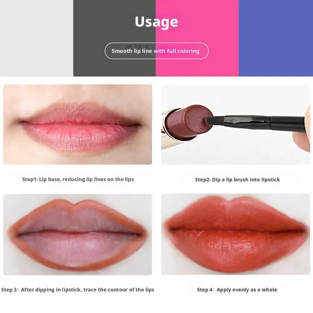 Makeup Lip Brushes Lipliner brushes Black with Cap Retractable Lipstick Brush Travel Portable lip scrub brush Gloss Makeup Brush