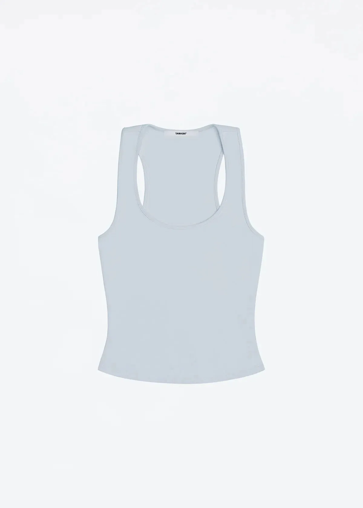 Tank Classic X-shaped Backless Baby Blue and Misty Gray Multi-color Comfortable Elastic Waist Tight Fit Backless Top