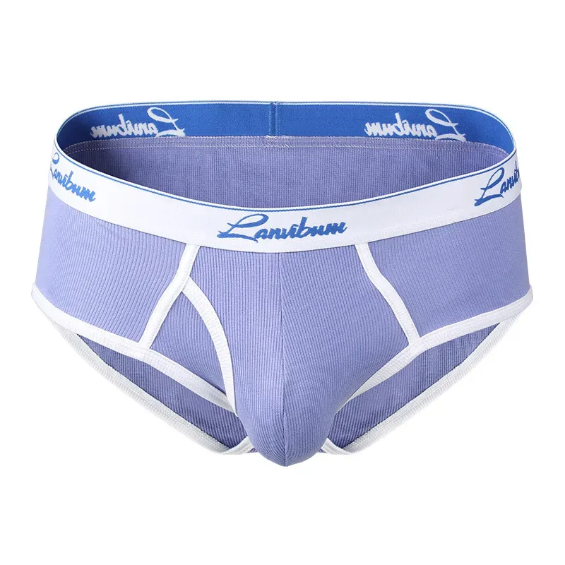 1/3 PCS New Men's Underwear Mid Waist Thread Cotton Breathable Solid Color Youth Underwear Men's Triangle Pants — image 14
