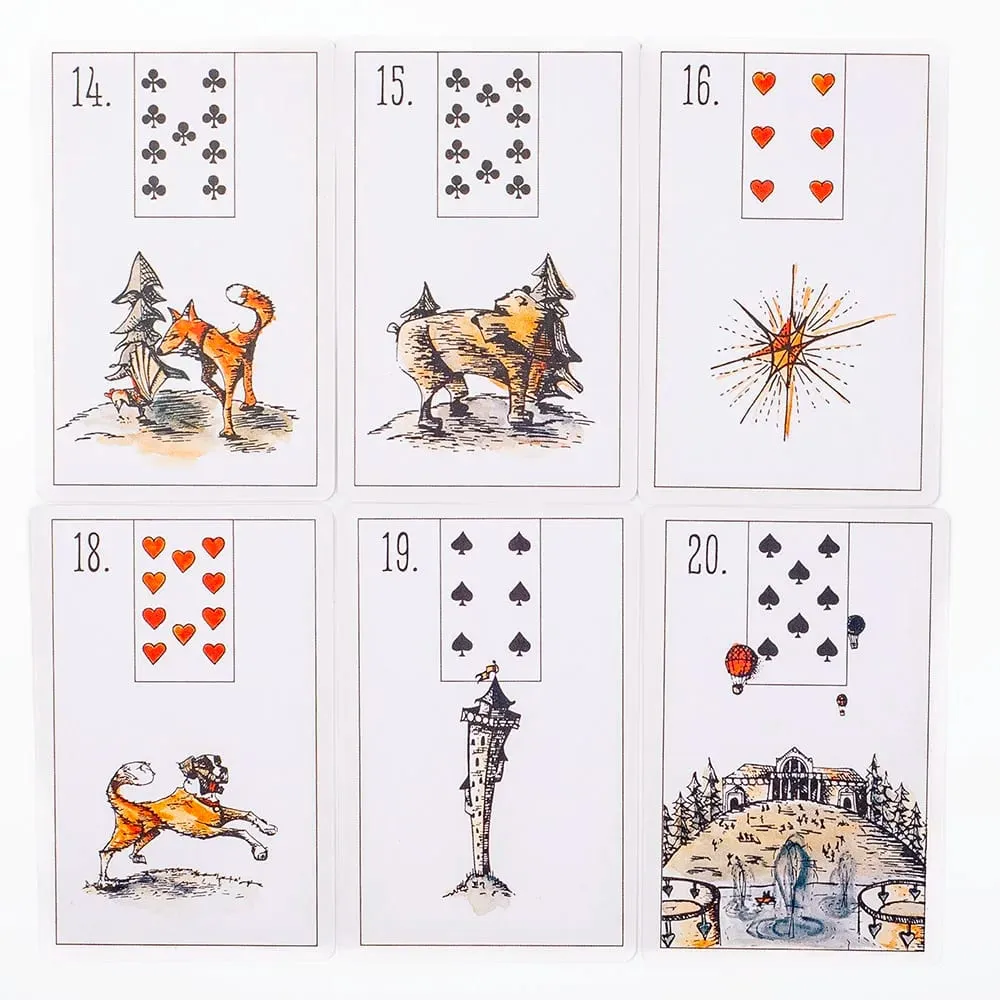 Maybe Lenormand 52 Cards Deck - Beginner-Friendly Fate Divination Tarot for Fortune Telling Party Board Game 9.7x6.3cm