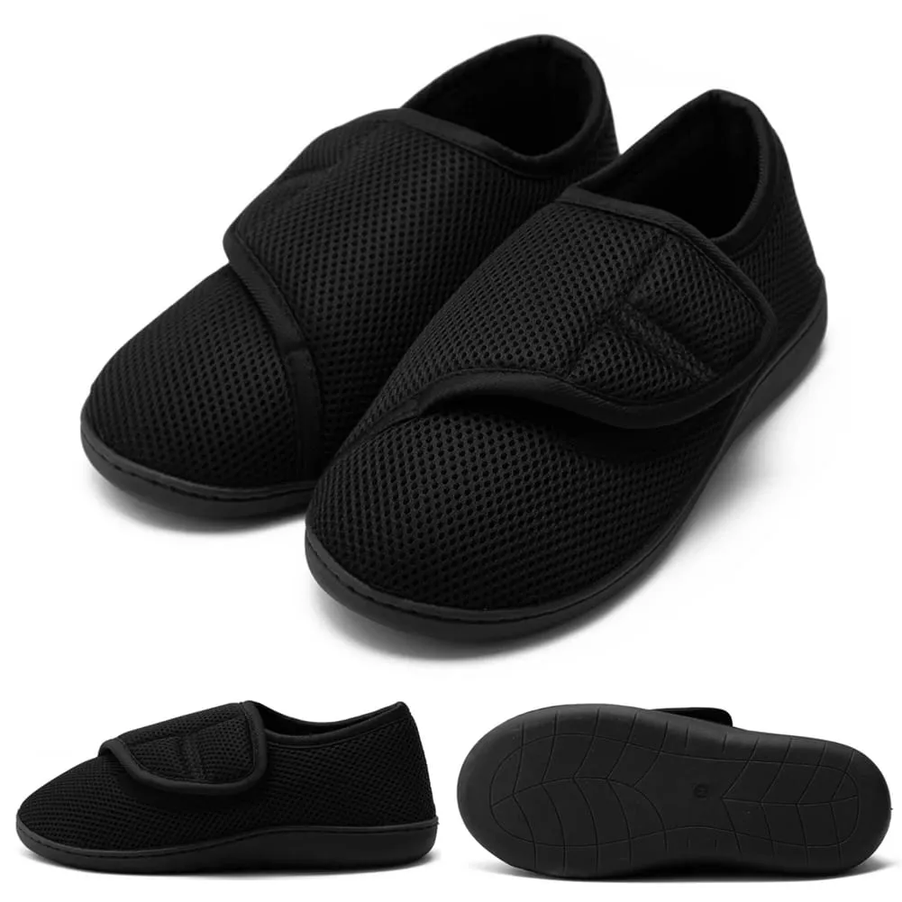 Unisex Diabetic Shoes Lightweight Edema Sneakers with Adjustable Closure Hook and Loop Sneakers Plush Lining for Swollen Feet