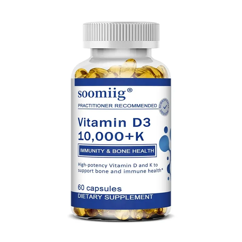 Vitamin D3 + K - Supplement for Immune Support Bone & Heart Health Vitamin D with MK-7 (Vitamin K2) Non-GMO Gluten-Free — image 8