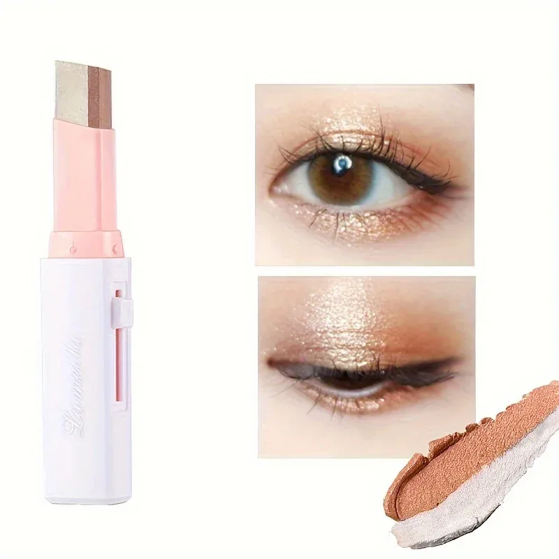 Double Color Eyeshadow Stick Pearlescent Eyeshadow Pencil Glitter Liner Highlighter Multicolor Eye Shadow Eyes Makeup Cosmetics