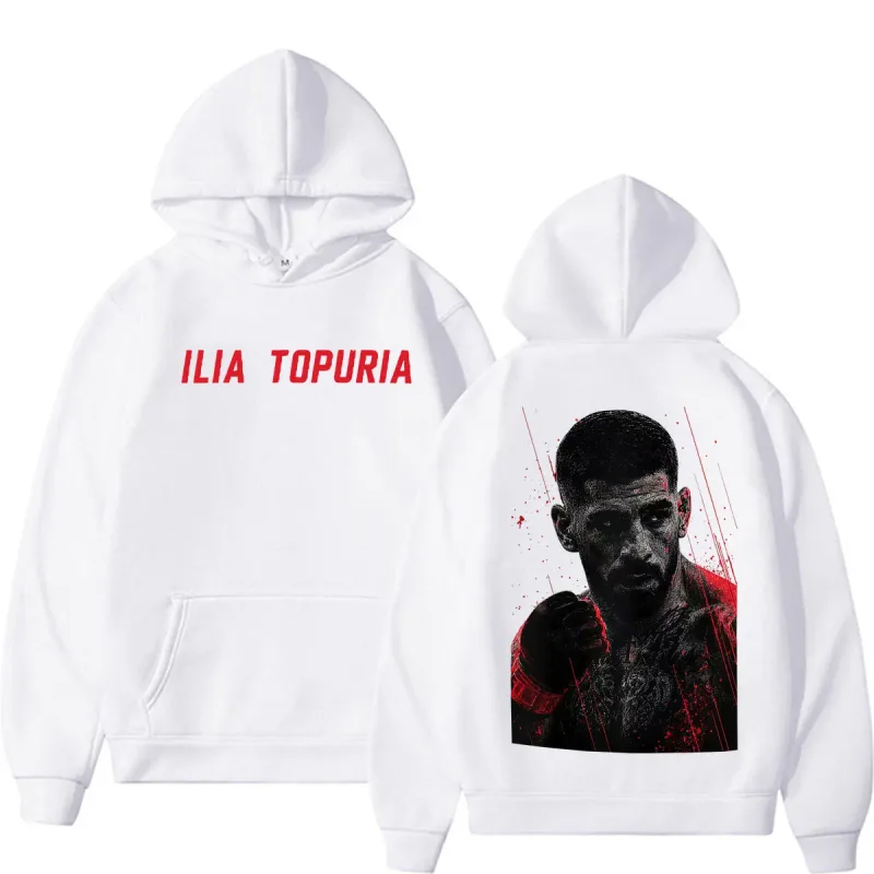 Ilia topuria el matador vintage gráfico hoodies roupas masculinas violência estética camisolas casuais pullovers de lã streetwear