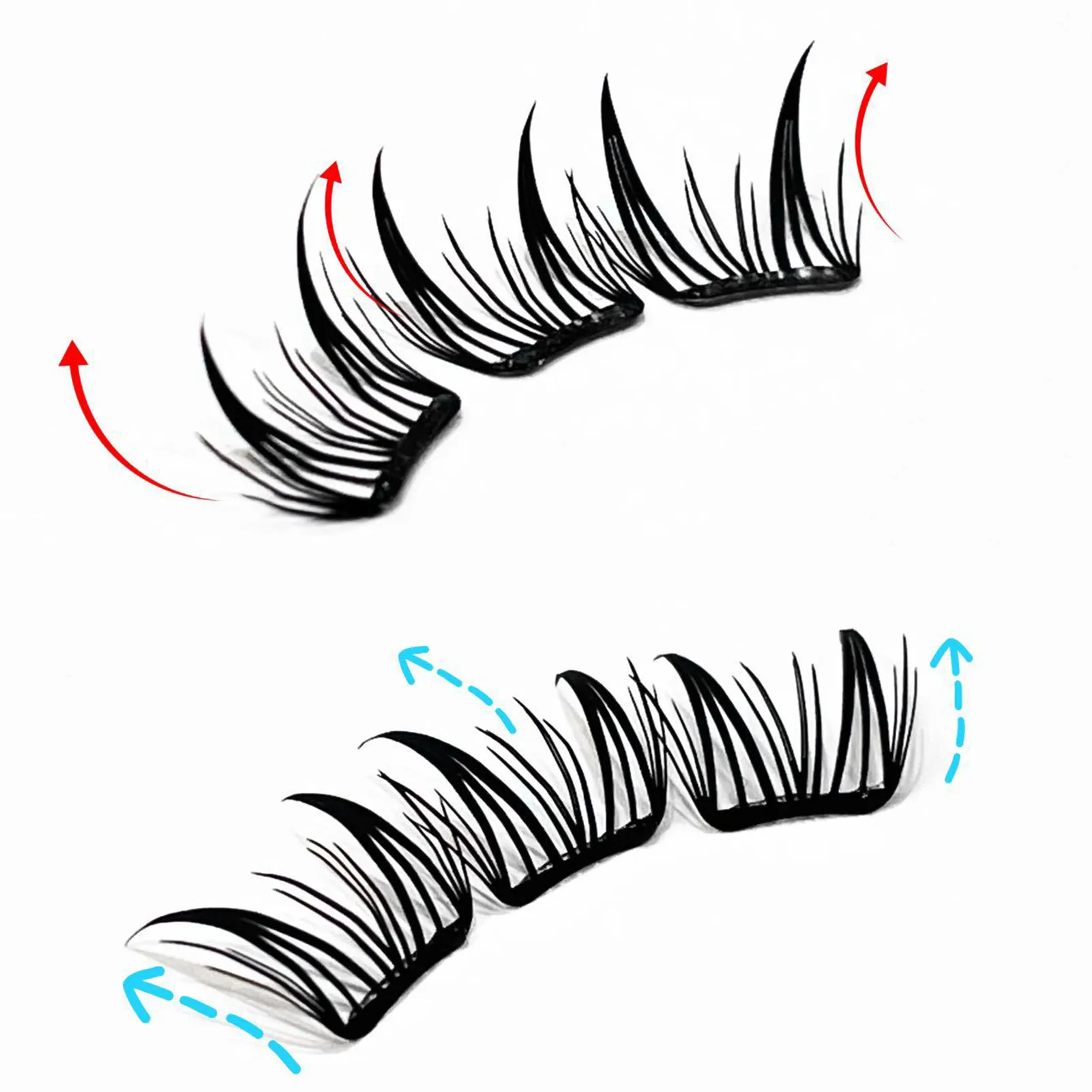 Lông mi giả C Curl Tự nhiên & Wispy Lash Wisps Manga Lông mi tự dính Hoàn hảo cho các cô gái Đi chơi đêm Dụng cụ trang điểm mắt — image 5