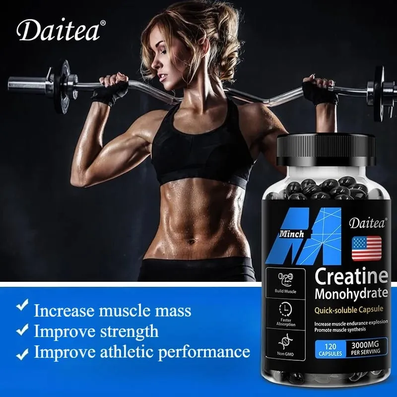 Creatine Monohydrate 3000 Mg-Build Muscle Improve Athletic Performance Fitness Energy Generation Adult Nutritional Supplement — image 5