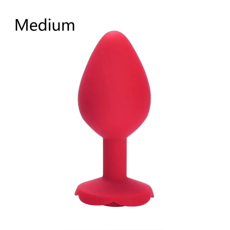 Rose Flower Siliconen Anale Kralen Butt Plug Set Kleine Medium Grote Anale Plug Sieraden Anale Trainer Dildo Anus Seksspeeltje Mannen Vrouwen Gay