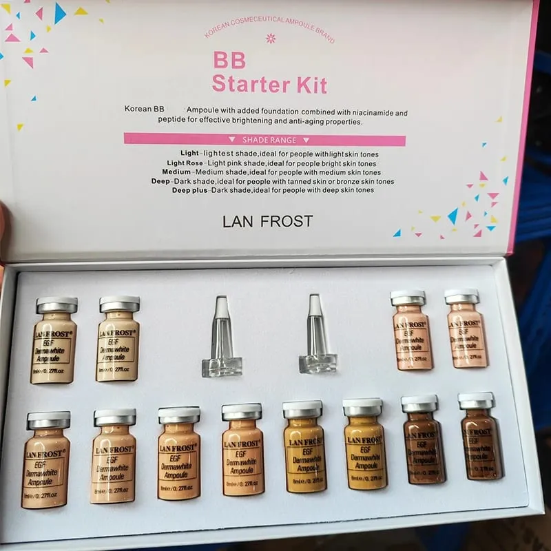 Korea 8ml BB Cream Glow Serum Starter Kit Facial Niacinamide/Hyaluronic Acid Foundation Moisturizing Skin Care Beauty