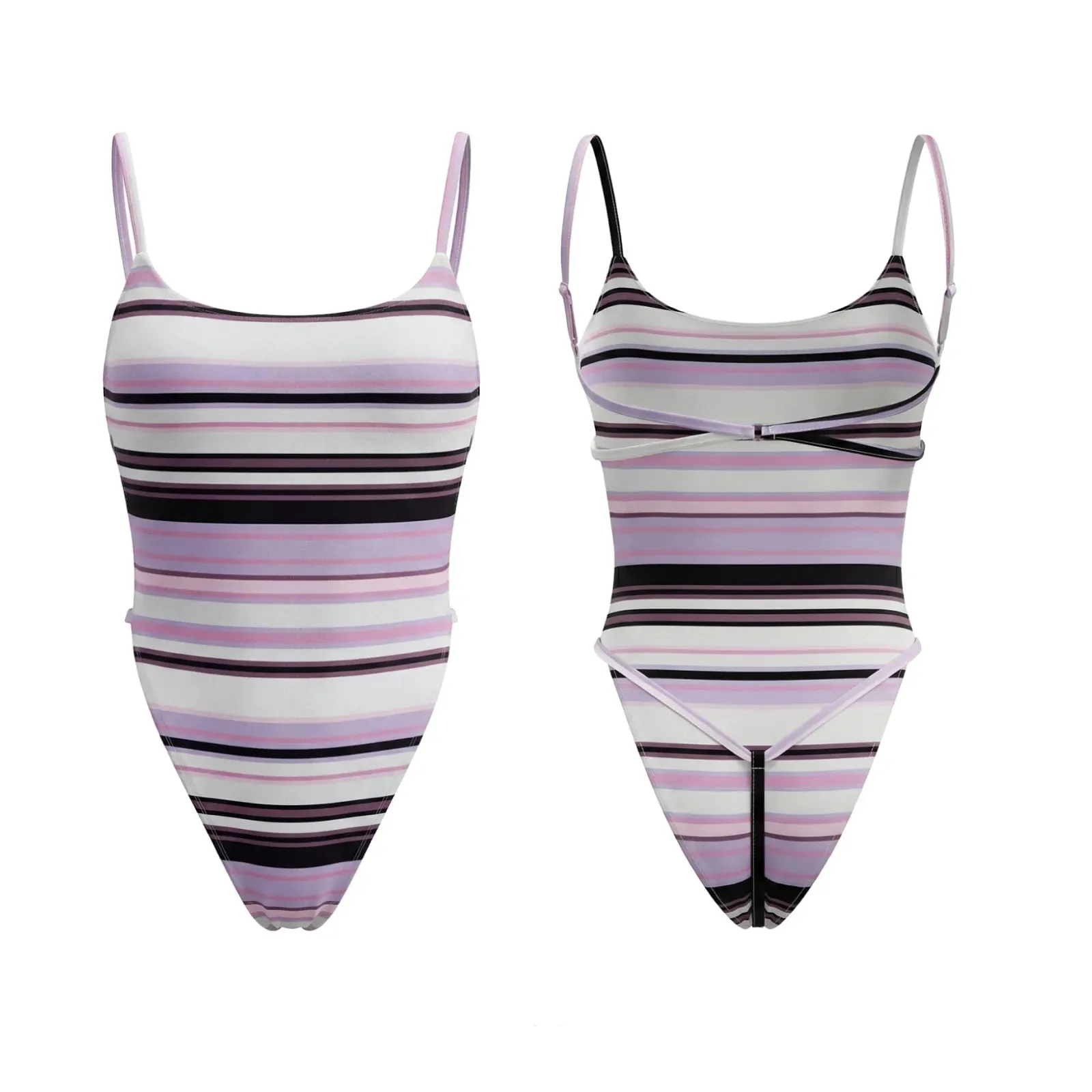 Women's Backless Sleeveless Bodysuits Stylish Dots Print Tank Romper Spaghetti Strap Sexy Club Summer Body Top Shirts