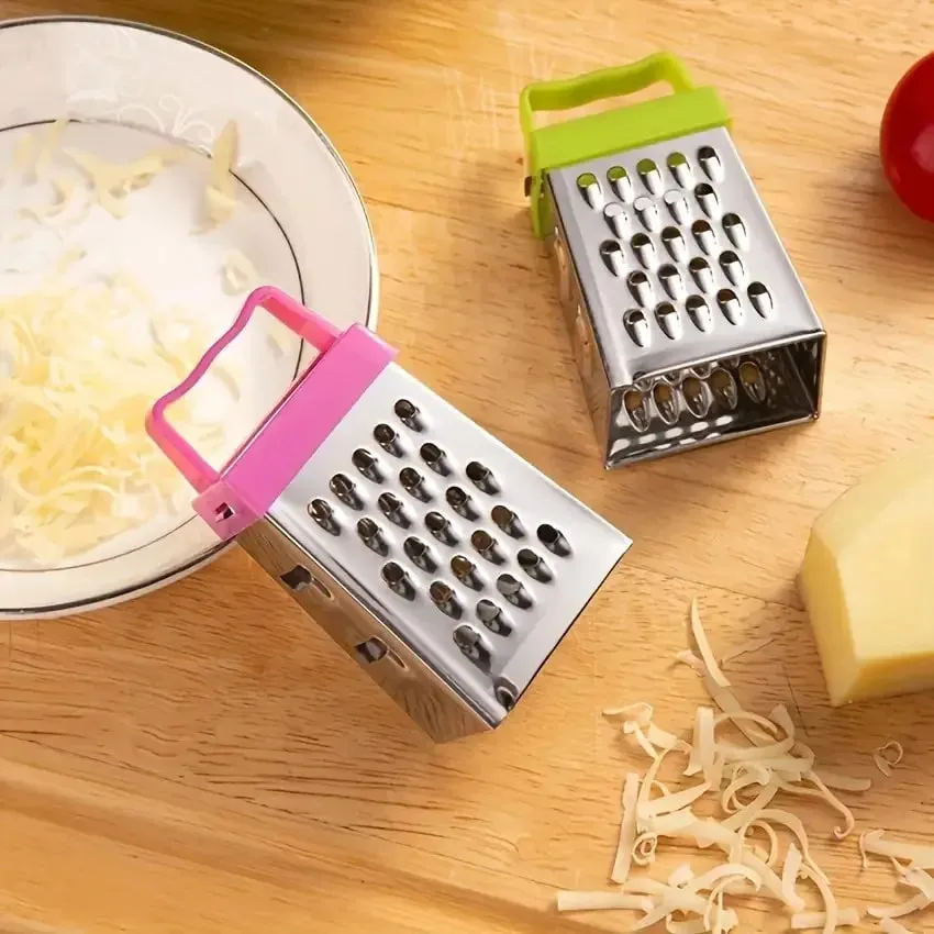 Stainless Steel Mini Cheese Grater Set - Multifunctional Metal Kitchen Tool for Shredding Cheese Garlic Ginger - Food-Safe