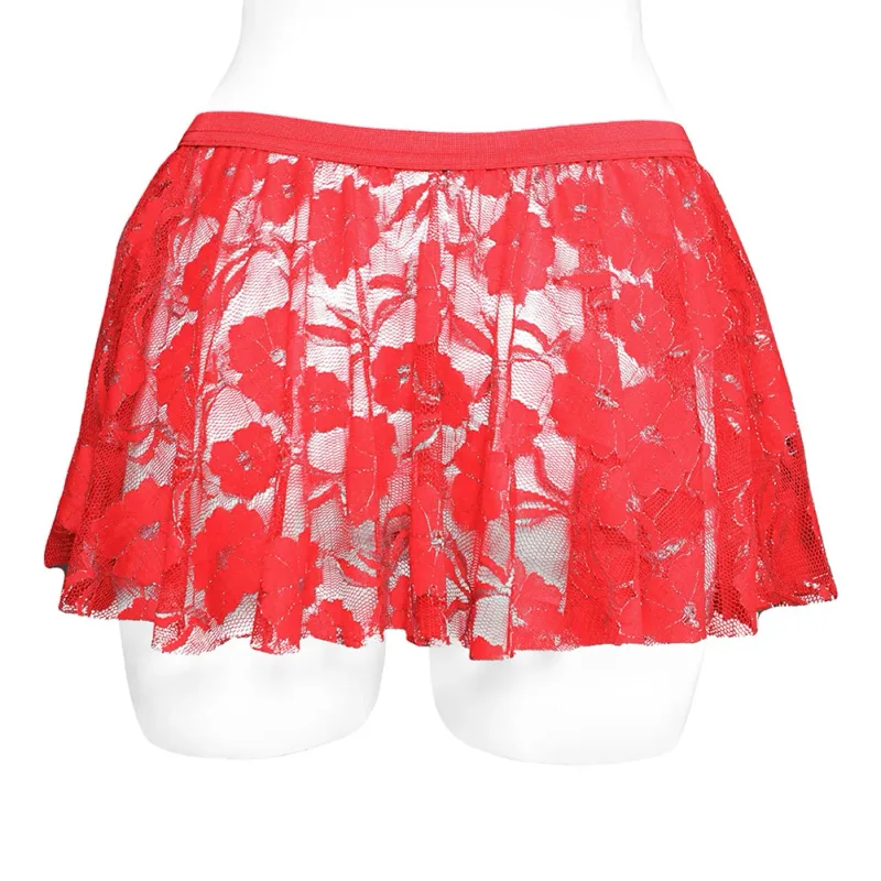 Heren effen kanten rok mesh doorzichtig voor lingerie laag voor opkomst geplooide rokken doorzichtige bodycon bodem voor feestavond