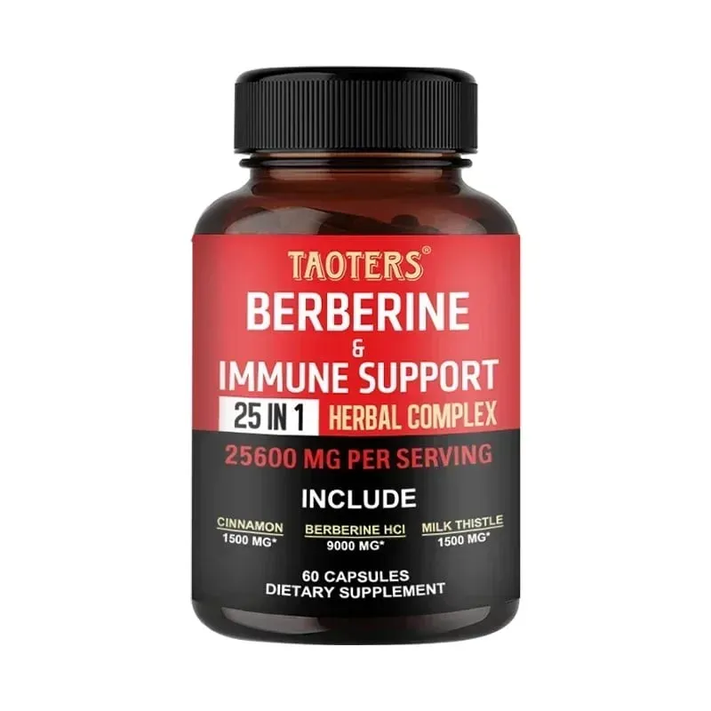 Berberine Capsules Contain Ceylon Cinnamon and Milk Thistle To Support Glucose Balance Liver Health Digestion and Weight Loss