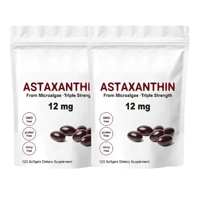Triple Strength Astaxanthin 12mg - Natural Astaxanthin Antioxidant Supplement Non-GMO Verified & Gluten Free - 120 Softgels