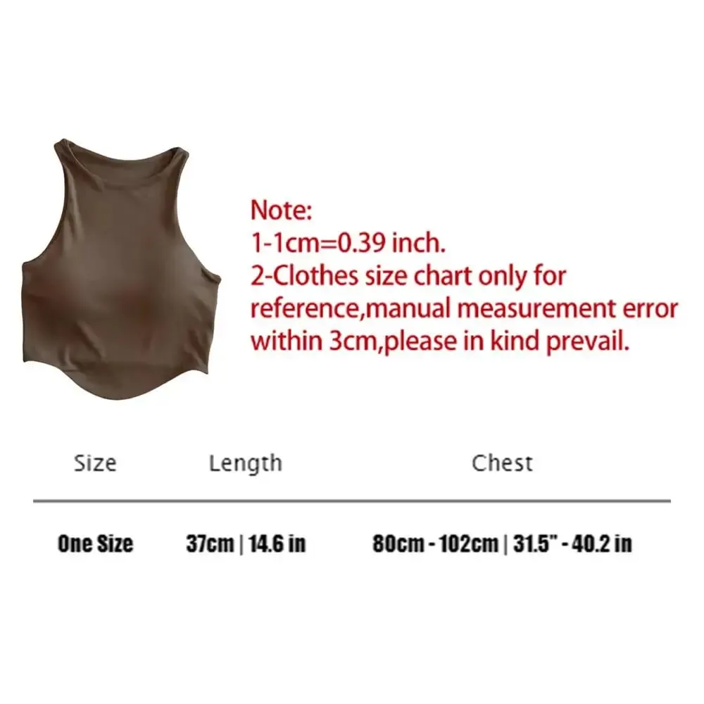 2025 U Push Up Sport BH Mode Dame Tank Top Ensfarvet Ærmeløs Vest Komfortabel Kort Top Åndbar Casual Crop Tops — image 7