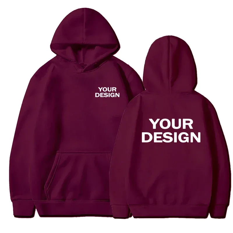 Niestandardowe nadruki Męskie damskie bluzy Luźna odzież na co dzień Bluzy w jednolitym kolorze Z długim rękawem Z kapturem Osobowość Streetwear Bluzy
