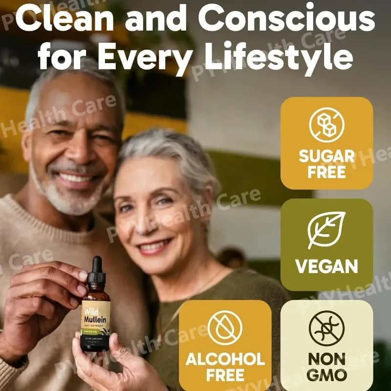 Titisan Mullein dengan Halia & Lemon untuk Membersihkan Paru-paru dan Detoks Ekstrak Daun Mullein untuk Detoks Kesihatan Paru-paru Pernafasan untuk Perokok — image 5