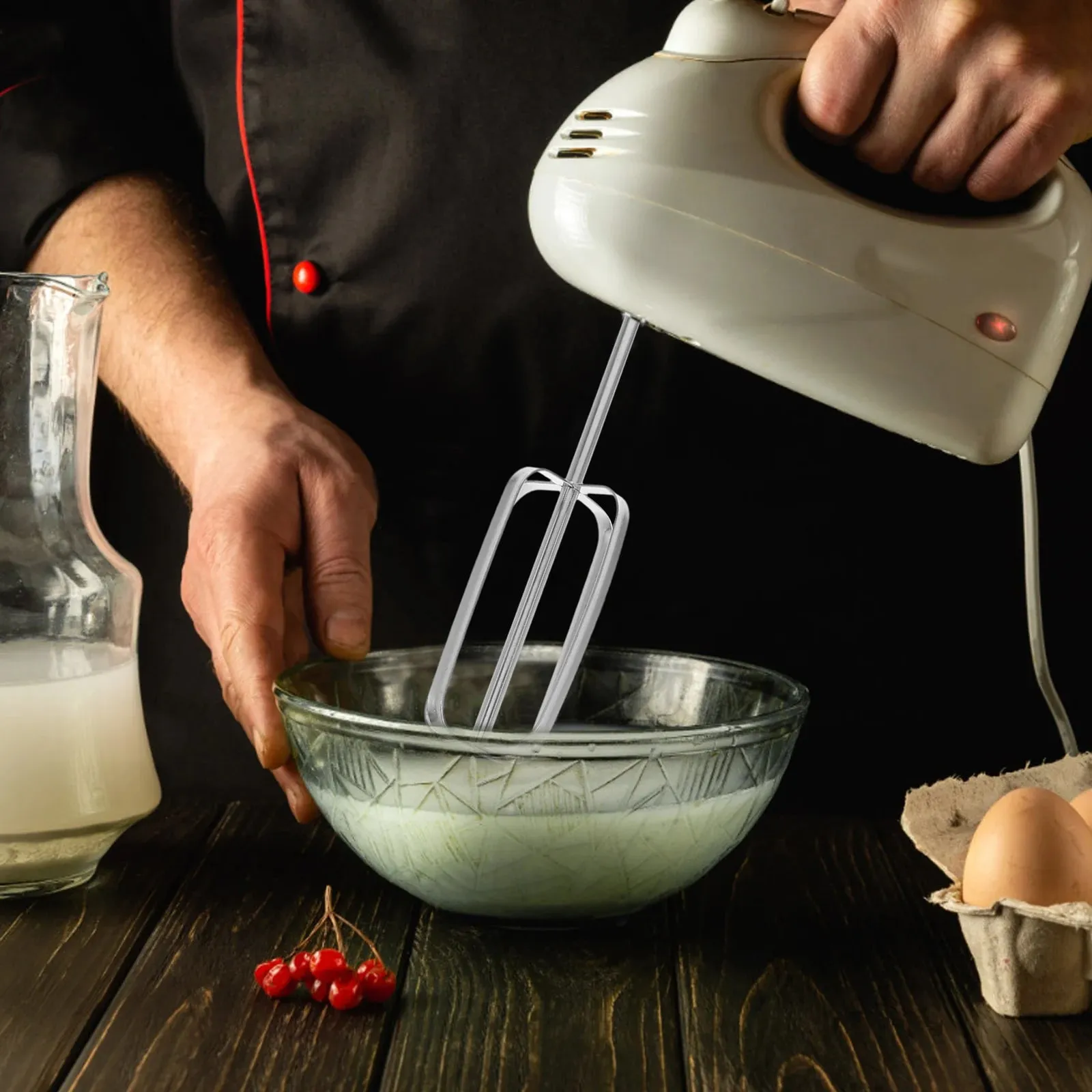 2 Pcs Stainless Steel Hand Mixer Attachments Beaters Hand Mixer Beaters Attachments Replacement Parts For Kitchen