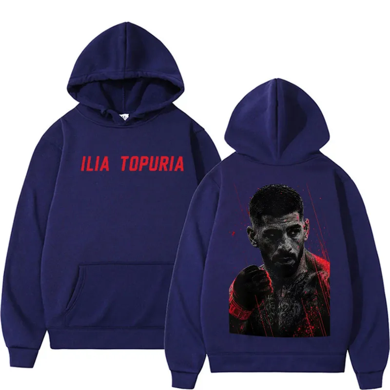 Ilia topuria el matador vintage gráfico hoodies roupas masculinas violência estética camisolas casuais pullovers de lã streetwear