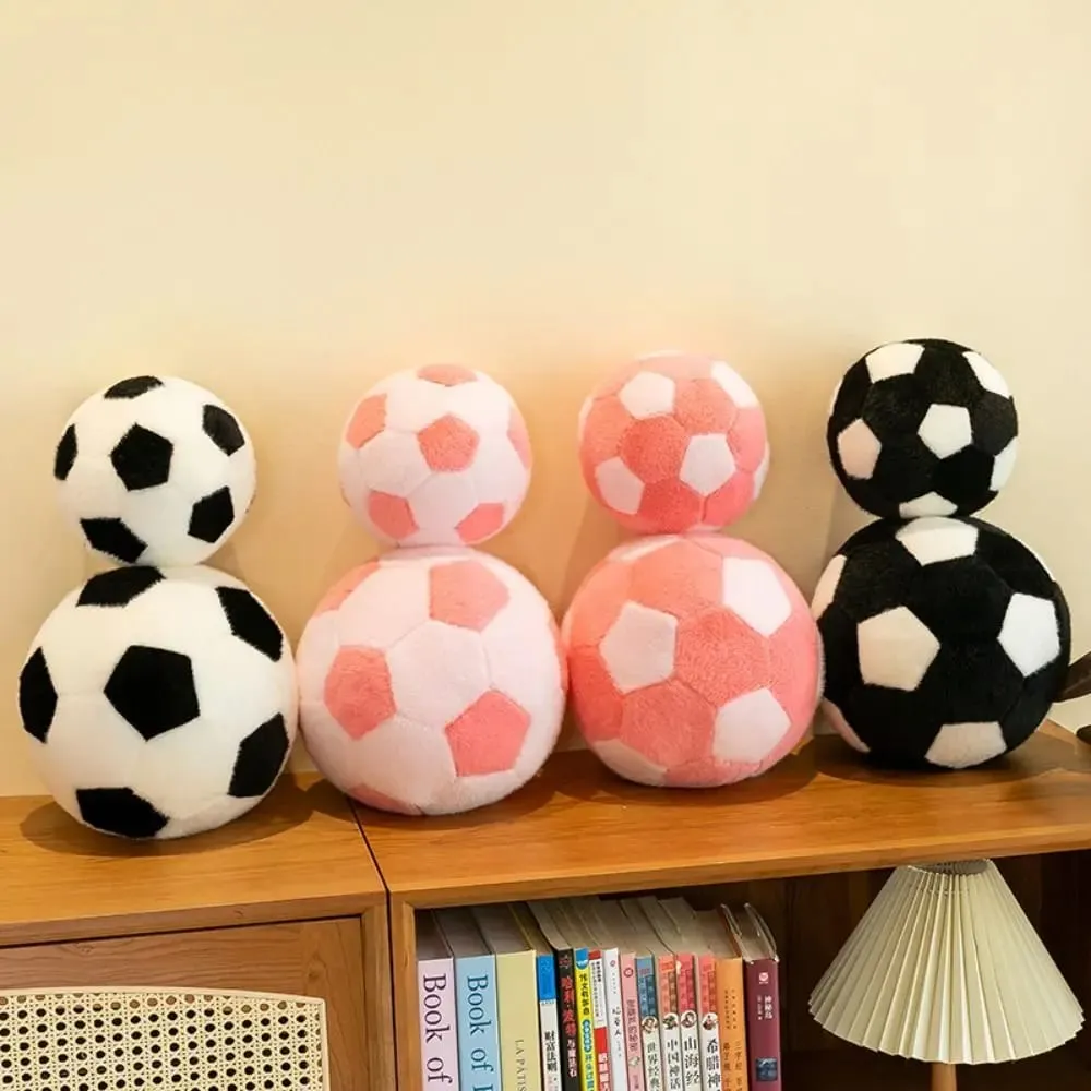 Bantal Lempar Bola Sepak Bentuk Bola Maskot Boneka Bantal Lempar Sepak Bola Lembut 13/20Cm Hadiah Ulang Tahun Teman Sepak Bola Ins — image 3