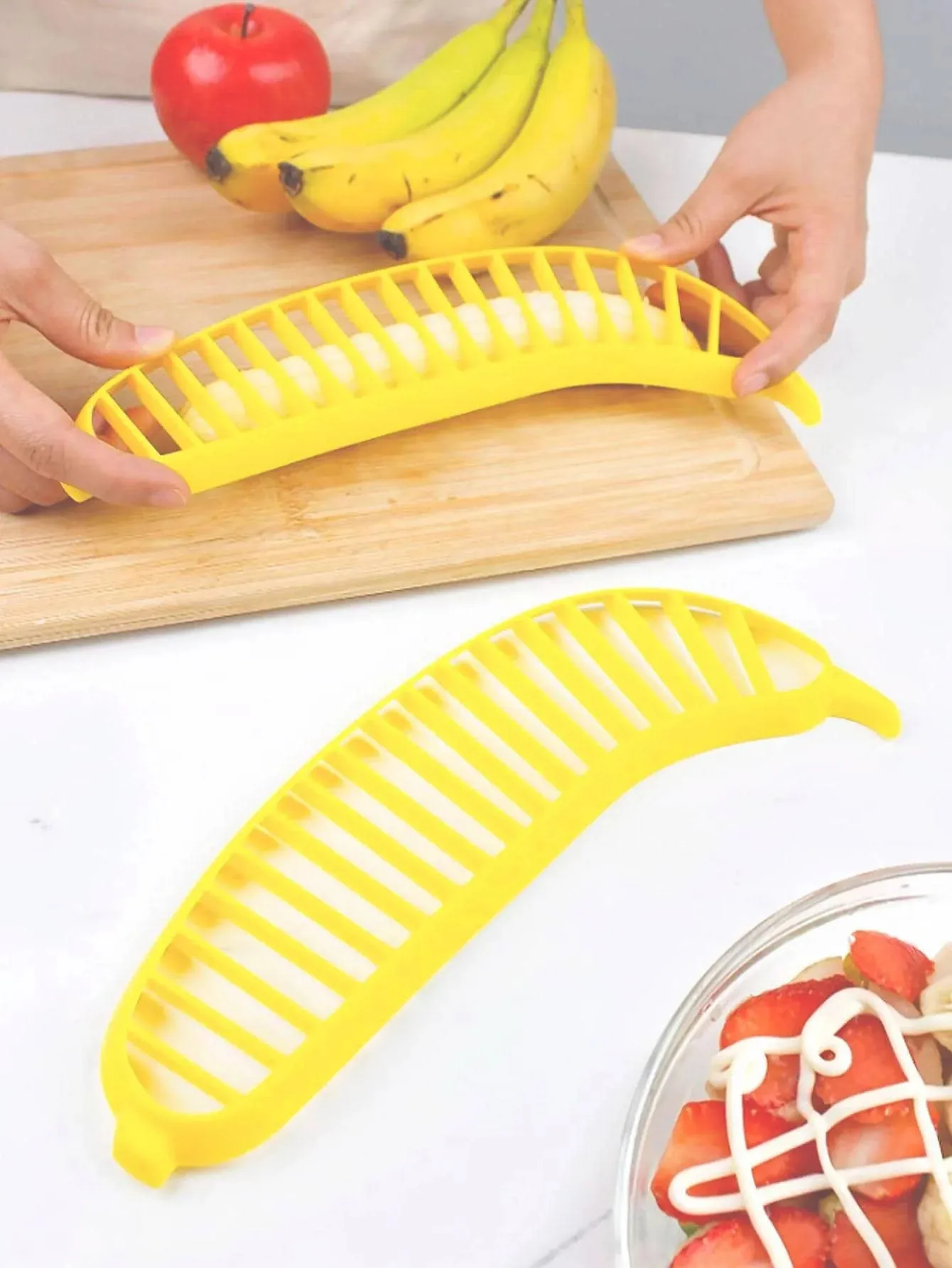 1 adet muz ayırıcı meyve tabağı Meyve salatası muz dilim dilimleyici — image 6