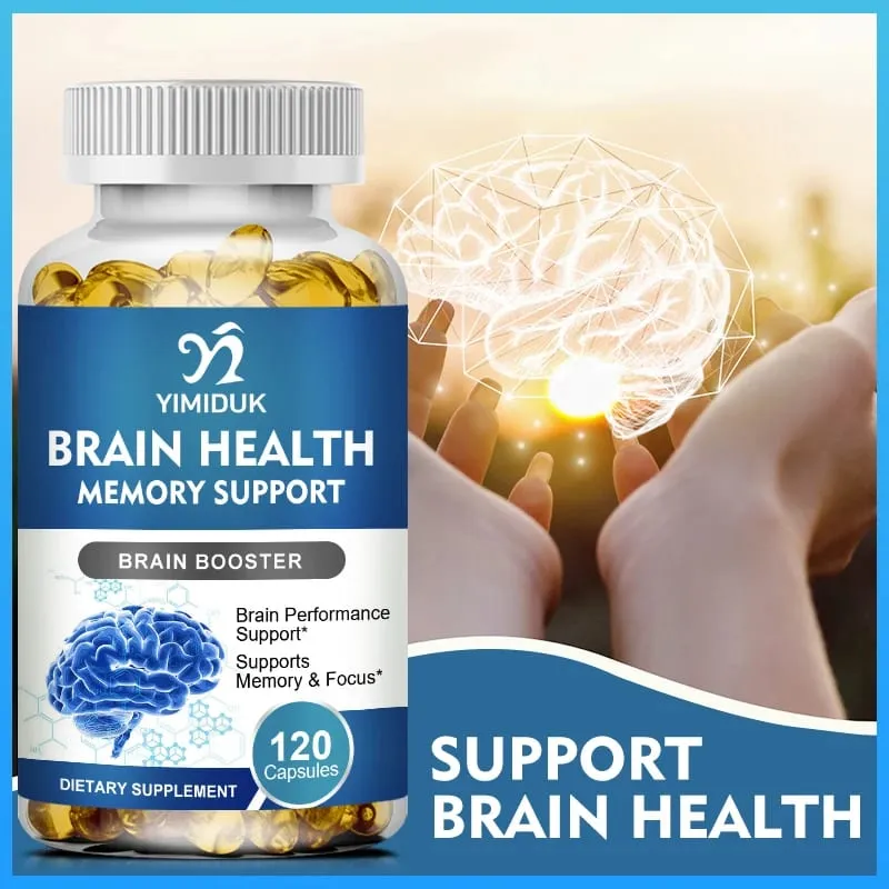 Pure Brain Health Supplement with Phosphatidylserine for Concentration Memory Clarity & Focus Boosts Learning & Sharp Mind