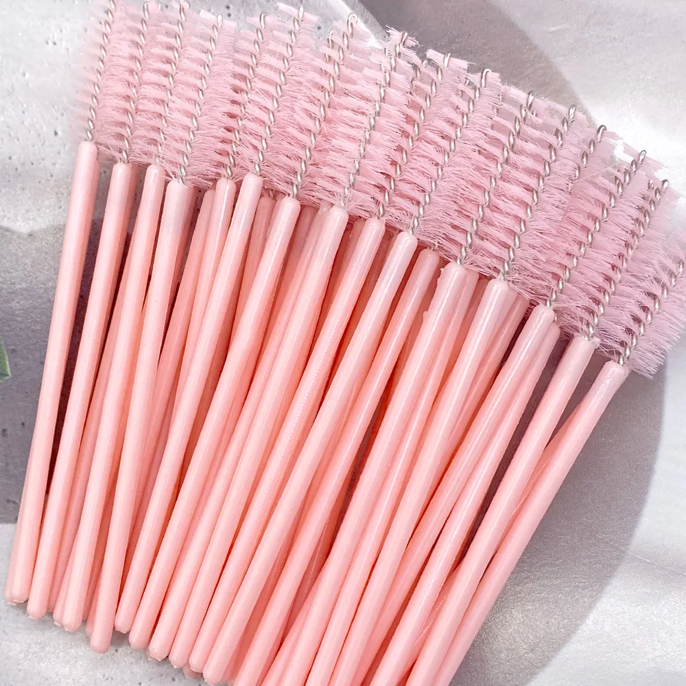 Zanse 50/500pcs Eyebrow Eyelash Brushes Eyelash Spoolies Mascara Wands Applicator for Eyelash Extension Makeup Tool — image 2